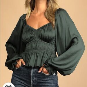 NWT Lulus Green Women's Top